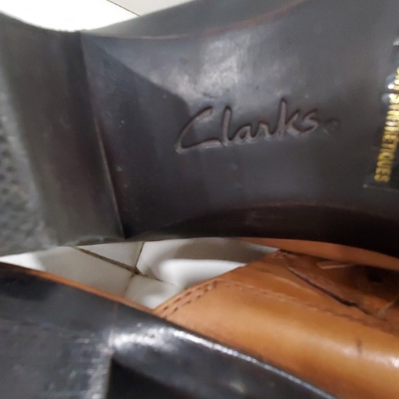 Clark's tan leather bendables clogs slipon mules size 10 - Picture 6 of 12